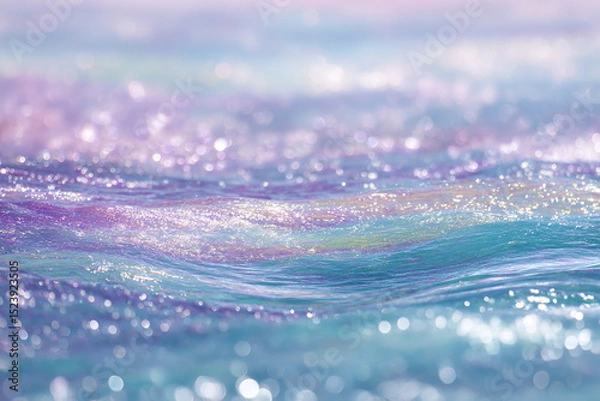 Obraz Abstract Pastel Wave Background with Sparkling Light Effects