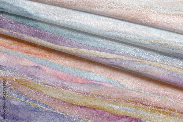 Obraz Abstract Pastel Wave Background with Sparkling Light Effects