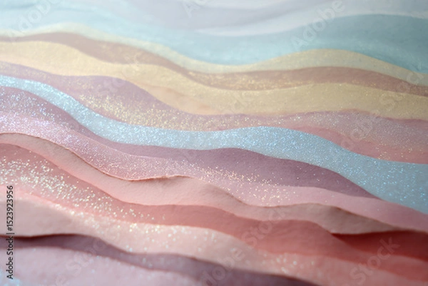 Obraz Abstract Pastel Wave Background with Sparkling Light Effects