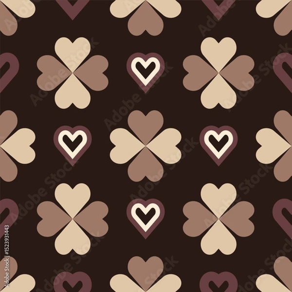 Fototapeta Romantic Minimalist Geometric Mid Mod Seamless Pattern