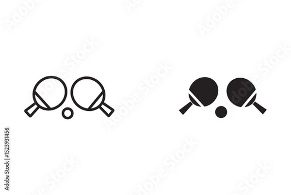 Obraz Table tennis paddle vector icon on white background

