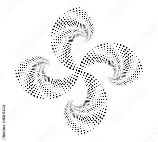 Fototapeta golden ration fibonacci pattern for logo icon background web graphic tattoo. vector illustration.
