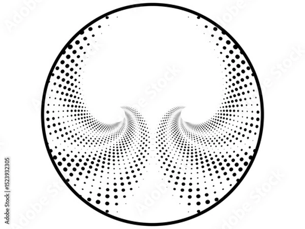 Fototapeta golden ration fibonacci pattern for logo icon background web graphic tattoo. vector illustration.
