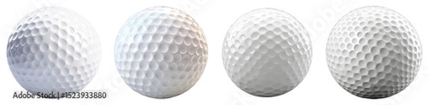 Obraz Cute Model Icon of Golf Ball with Stitched Surface Details