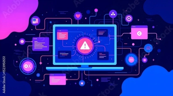 Obraz Abstract technology background with circuit lines, a futuristic digital internet communication concept
