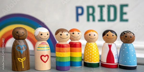 Obraz LGBTQ Concept for Celebrating the month of pride in vibrant diversity with love and acceptance