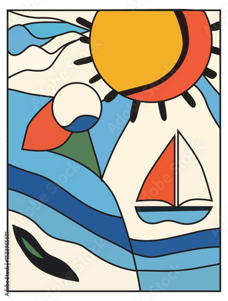 Obraz summer poster  background