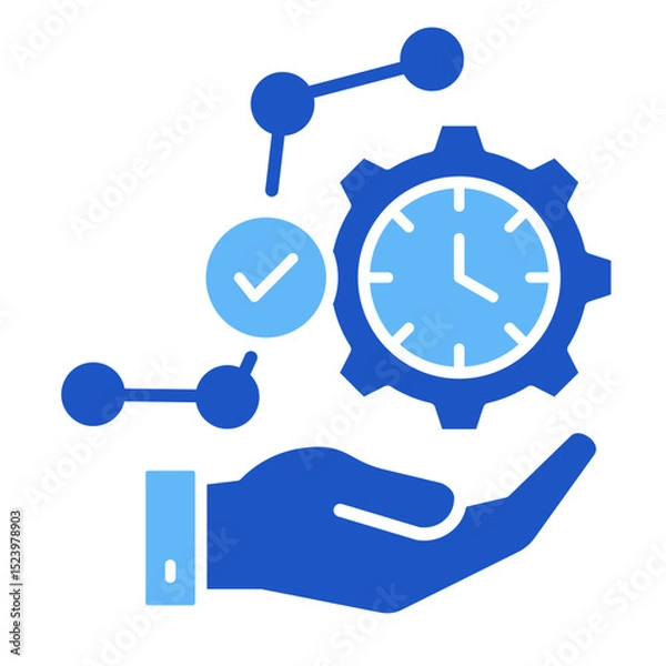 Fototapeta Time Efficiency  Icon Element For Design