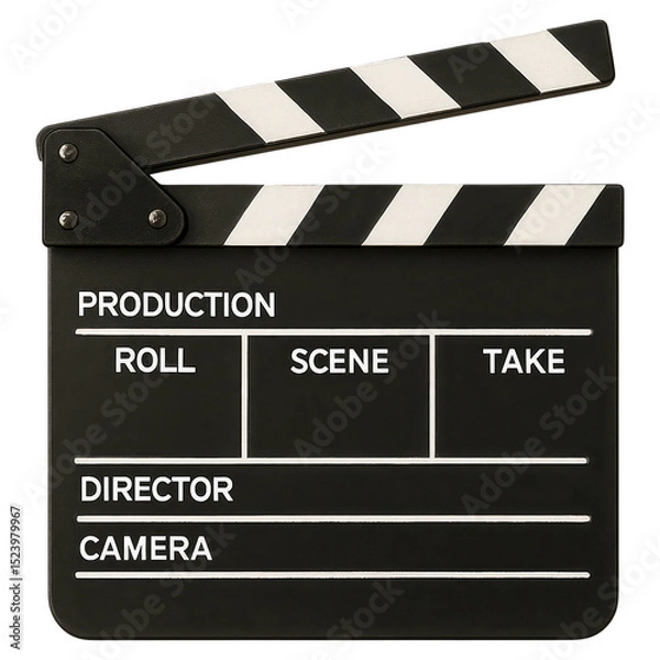 Obraz Classic Movie Clapperboard Film Production Scene Take Roll Director Camera