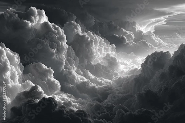 Obraz Grey cloud light gradient bright light texture background