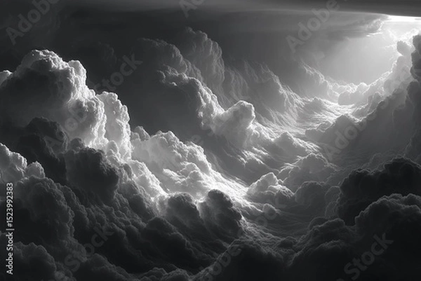 Obraz Grey cloud light gradient bright light texture background