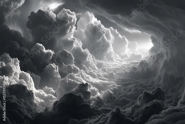 Obraz Grey cloud light gradient bright light texture background