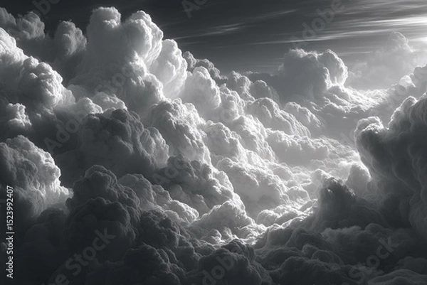 Obraz Grey cloud light gradient bright light texture background