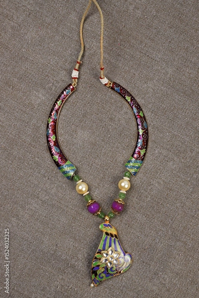 Obraz Beautiful Indian Jewelery Necklace.