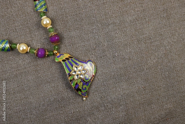 Obraz Beautiful Indian Jewelery Necklace.