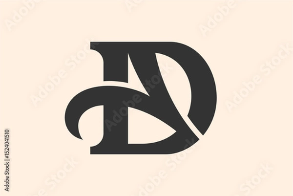 Obraz AD or DA Letter Monogram Logo