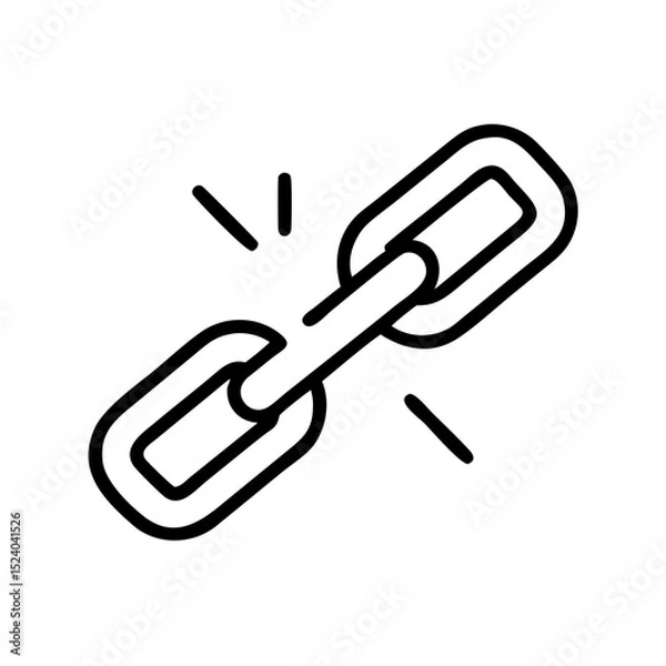 Fototapeta Chain Link Icon Symbolizing Connection
