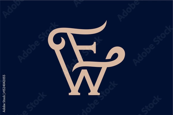 Obraz EW Luxury Letter Monogram Logo