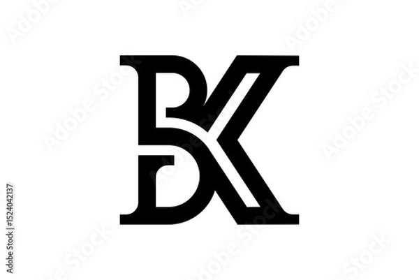 Obraz BK Monogram Logo Design