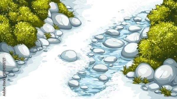 Obraz A serene mountain stream