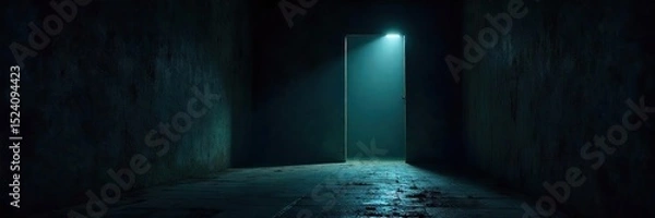 Fototapeta Mysterious, shadowy interior concealed from view, intriguing hidden space, dark and enigmatic Perfect for mystery, thriller, suspense, or secret themes , room, abstract, confidential