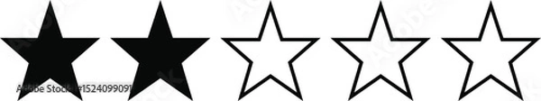 Fototapeta 2 star review. We want your feedback. Rating to service experience on online application for Customer review satisfaction feedback survey concept. Rating feedback.