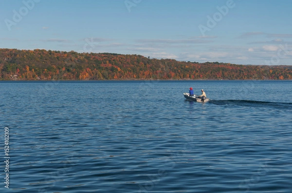 Obraz cayuga lake in autumn in new york