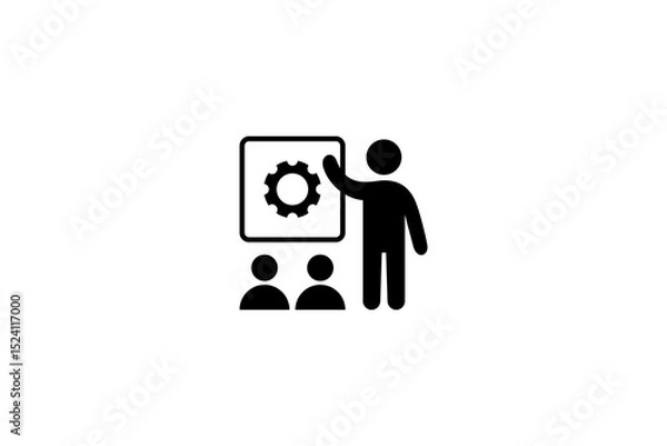 Obraz Instructor presenting technical concepts to an audience icon