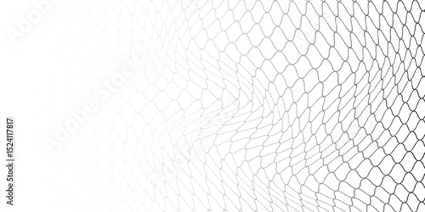 Fototapeta Black metal mesh seamless pattern vector illustration. Metal grid pattern. Silhouette Steel wire Chain link Fence Pattern. veector ilustration