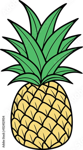 Obraz Tropical Pineapple Illustration