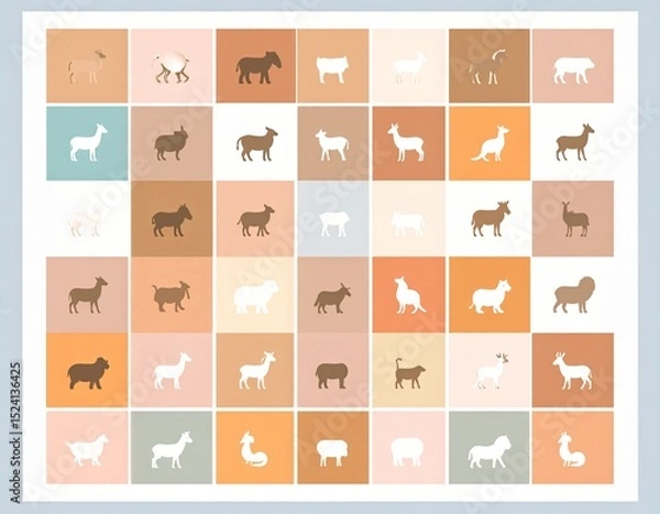 Obraz 動物のシルエット背景