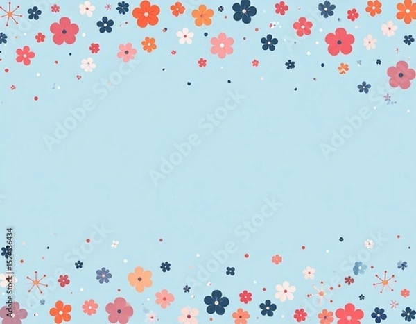 Obraz 花の輪っか背景