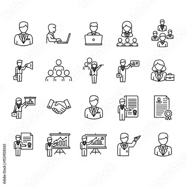 Obraz Business Icons Collection for Professional and Corporate Use