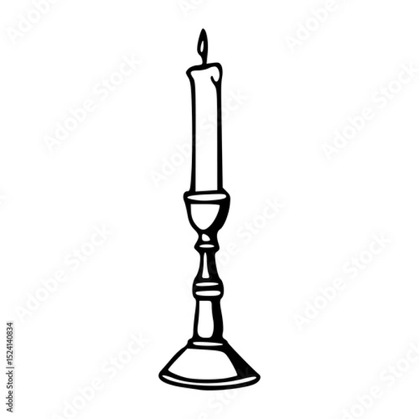 Fototapeta candlestick with candle