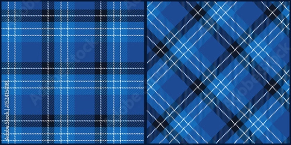 Obraz classic plaid seamless pattern vector. Background graphic tartan fashion design use for print, texture, cloth, fabric, flannel.