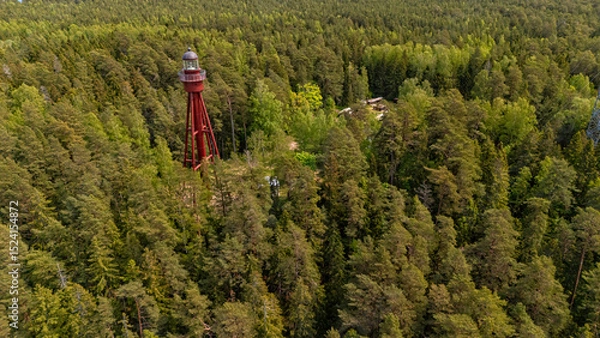 Fototapeta Discovering the serene beauty of Ruhnu Island and its historic lighthouse in Estonia