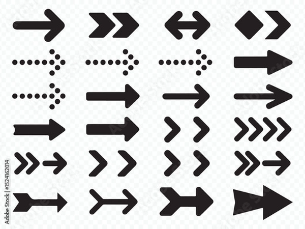 Fototapeta Simple directional arrows set Vector
