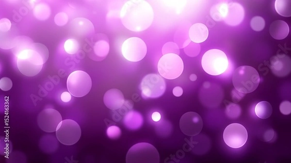 Fototapeta Purple Bokeh Lights Background, Abstract Blur, Glowing Circles , bokeh, abstract