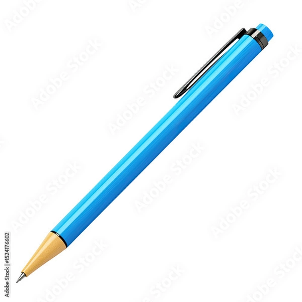 Fototapeta A vibrant blue pen angled diagonally