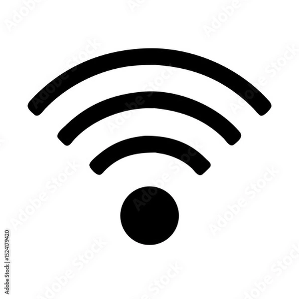 Fototapeta Wi-Fi Signal Icon – Wireless Network Symbol Vector