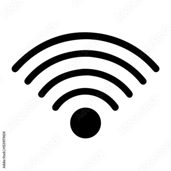 Fototapeta Wi-Fi Signal Icon – Wireless Network Symbol Vector