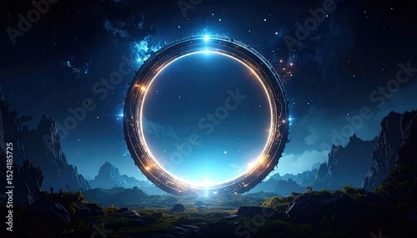 Fototapeta Cosmic Portal: A Glimmering Gateway to the Unknown