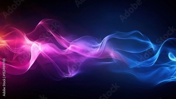 Fototapeta Abstract Colorful Smoke Wave Digital Art