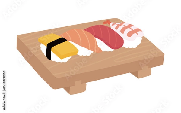 Obraz シンプルなお寿司のイラスト
