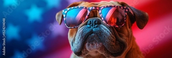 Obraz 4th of July concept with dog