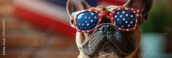 Obraz 4th of July concept with dog