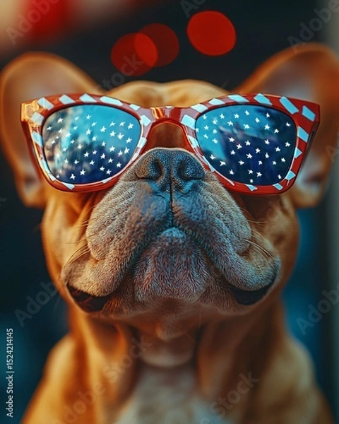 Obraz 4th of July concept with dog