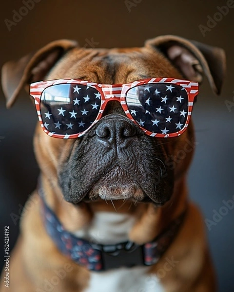 Obraz 4th of July concept with dog