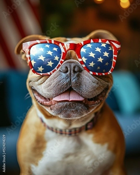 Obraz 4th of July concept with dog