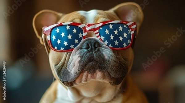 Obraz 4th of July concept with dog
